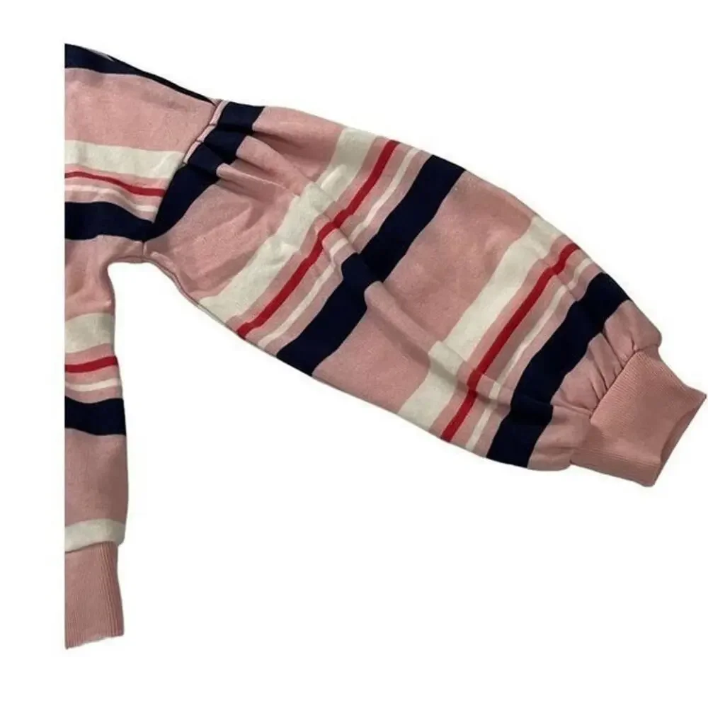 1901‎ Girls Striped Blouson Sleeves Hoodie Sweatshirt Size Small 7/8